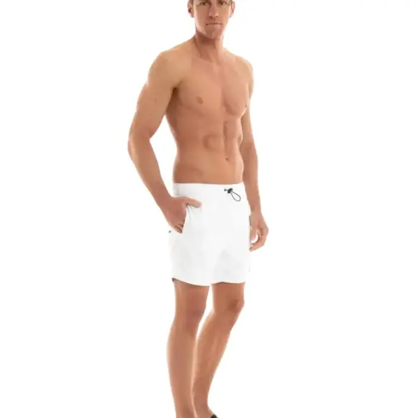 Karl Lagerfeld - Ανδρικό Μαγιό Σορτς KL22MBM01-WHITE Λευκό KL22MBM01-WHITE