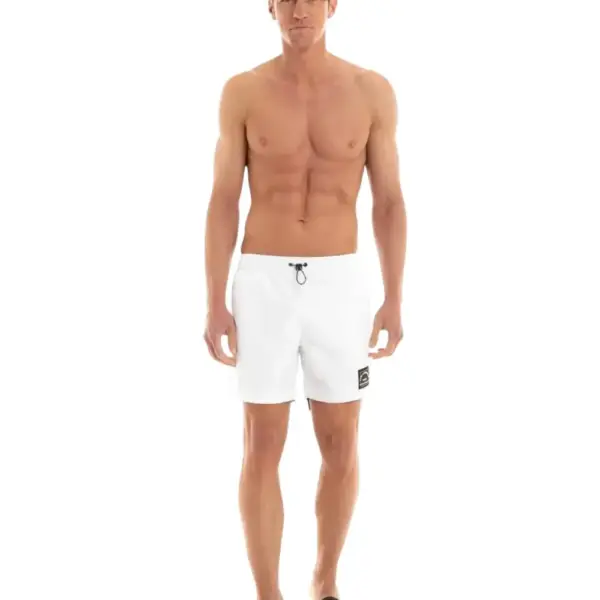 Karl Lagerfeld - Ανδρικό Μαγιό Σορτς KL22MBM01-WHITE Λευκό