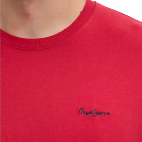 Pepe Jeans - Ανδρικό T-shirt Contrast Connor Regular Fit PM509933-285 Κόκκινο PM509933-285
