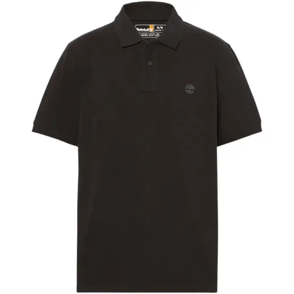 Timberland - Ανδρικό T-shirt Polo με Λογότυπο TB0A6VDP-001 Μαύρο