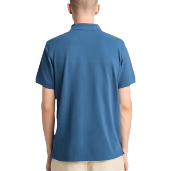 Timberland - Ανδρικό T-shirt Polo με Λογότυπο TB0A6VDP-288 Μπλε TB0A6VDP288