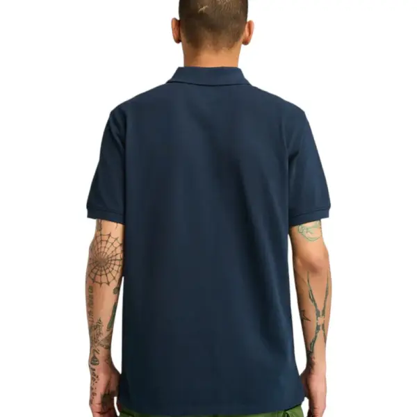 Timberland - Ανδρικό T-shirt Polo με Λογότυπο TB0A6VDP-433 Μπλε σκούρο TB0A6VDP433