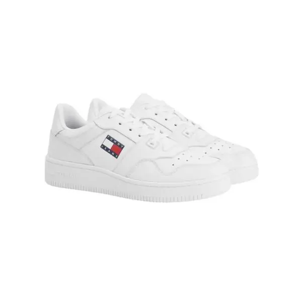 Tommy Hilfiger - Ανδρικά Sneakers Retro Basket EM0EM00955-YBR Λευκό EM0EM00955-YBR