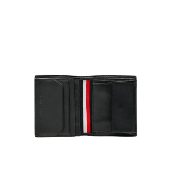 Tommy Hilfiger - Ανδρικό Δερμάτινο Πορτοφόλι Th Business Leather Trifold AM0AM10984-BDS Μαύρο AM0AM10984-BDS