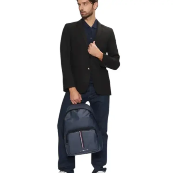 Tommy Hilfiger - Ανδρικό Σακίδιο Th Corp Dome Backpack AM0AM12732-DW6 Μπλε Σκούρο AM0AM12732-DW6