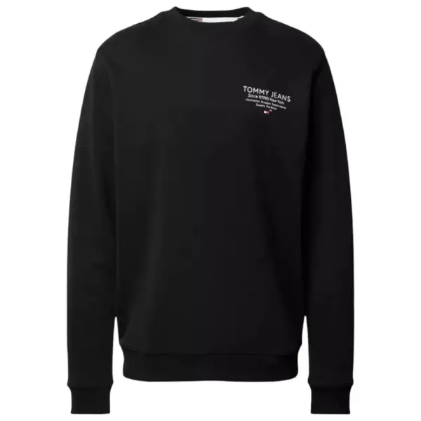 Tommy Hilfiger - Ανδρικό Φούτερ Essential Graphic Crew DM0DM18404-BDS Μαύρο DM0DM18404-BDS