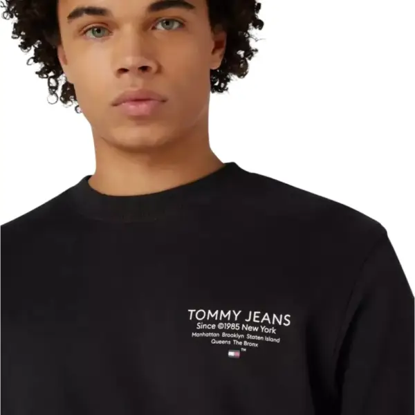 Tommy Hilfiger - Ανδρικό Φούτερ Essential Graphic Crew DM0DM18404-BDS Μαύρο DM0DM18404-BDS