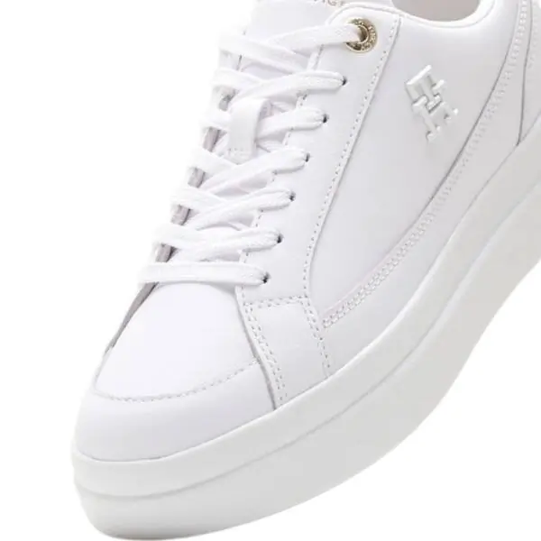 Tommy Hilfiger - Γυναικεία Sneaker Th Elevated Court FW0FW07568-YBS Λευκό FW0FW07568-YBS