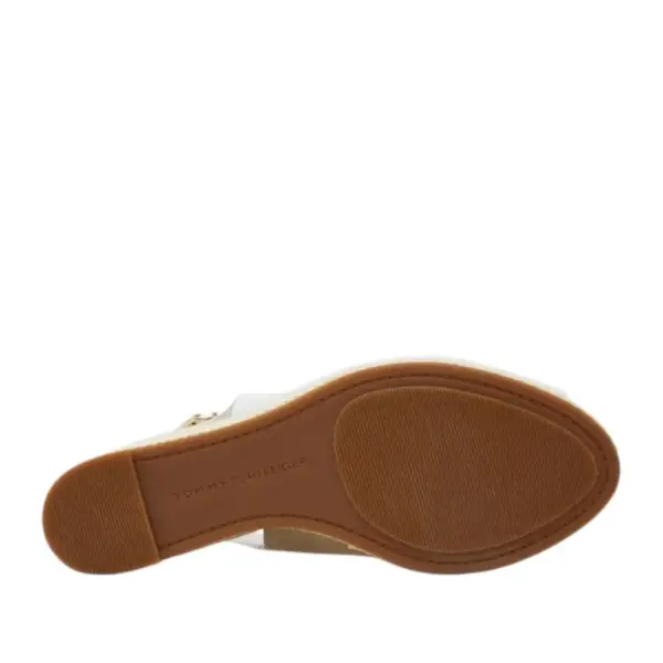 Tommy Hilfiger - Καλοκαιρινές Γυναικείες Πλατφόρμες Iconic Elena Sling Back Wedge FW0FW04789-YBL Λευκό FW0FW04789-YBL