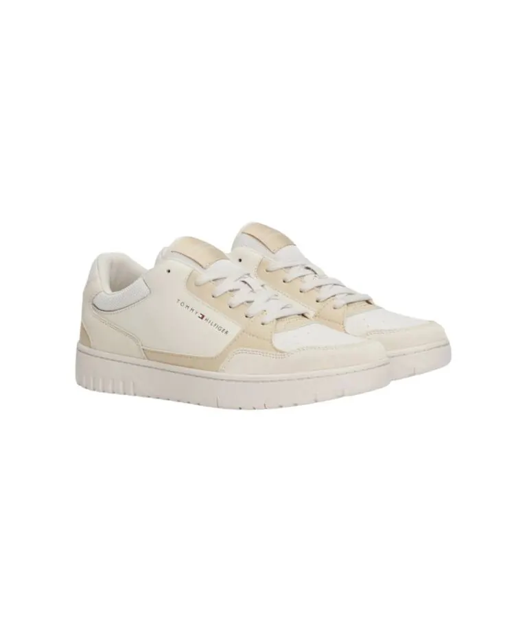 Tommy Hilfiger – Ανδρικά Δερμάτινα Sneakers Th Basket Core Lth Mix Ess FM0FM05058-PQT Γκρι