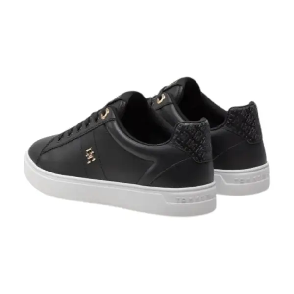 Tommy Hilfiger – Δερμάτινα Γυναικεία Sneakers Elevated Essent Sneaker Monogram FW0FW07999-BDS Μαύρο FW0FW07999-BDS