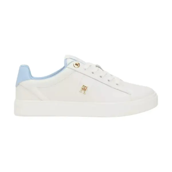 Tommy Hilfiger – Δερμάτινα Γυναικεία Sneakers FW0FW07999-0F6 Εκρού Μπλε