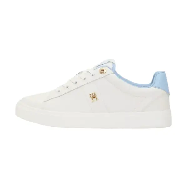 Tommy Hilfiger – Δερμάτινα Γυναικεία Sneakers FW0FW07999-0F6 Εκρού Μπλε FW0FW07999-0F6