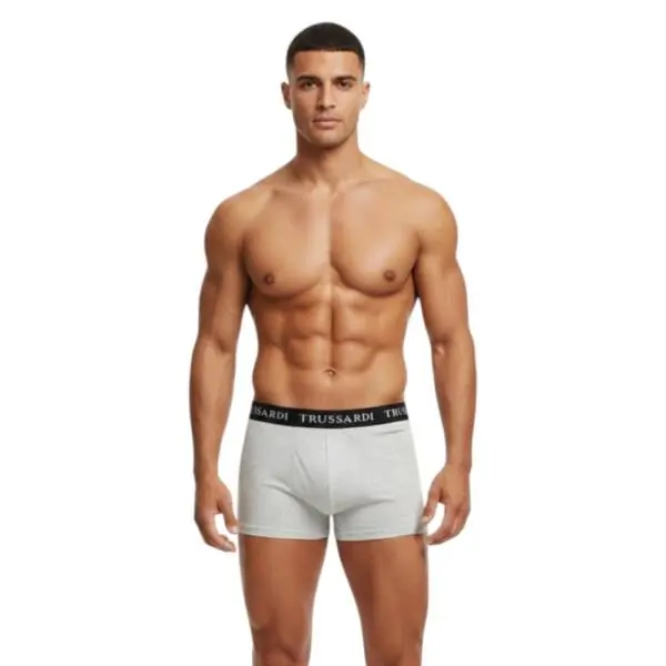 Trussardi Jeans- Ανδρικά Μποξεράκια 2Pack TRU2UTR02-16GREY Γκρι