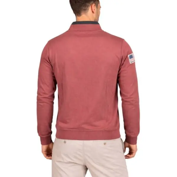 U.S. Polo Assn. - Ανδρική Φούτερ Ζακέτα με Τσέπες 63032-53223-359 Μπορντό 63032-53223-359