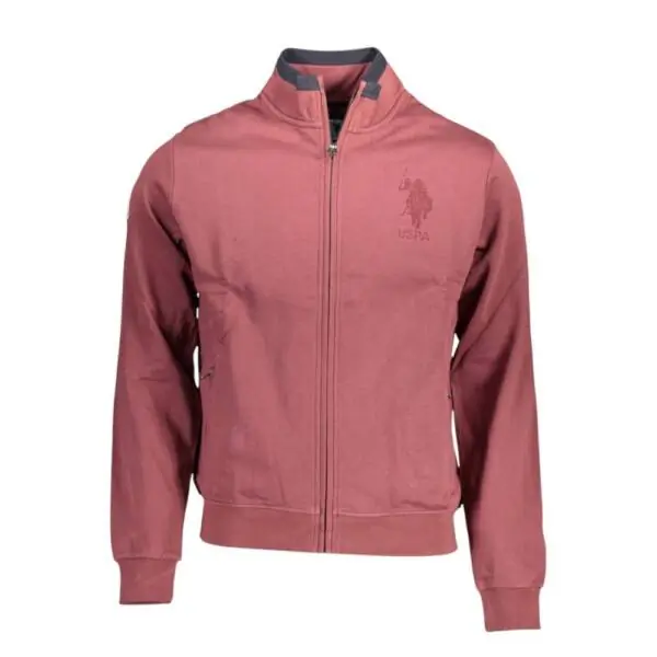 U.S. Polo Assn. - Ανδρική Φούτερ Ζακέτα με Τσέπες 63032-53223-359 Μπορντό 63032-53223-359