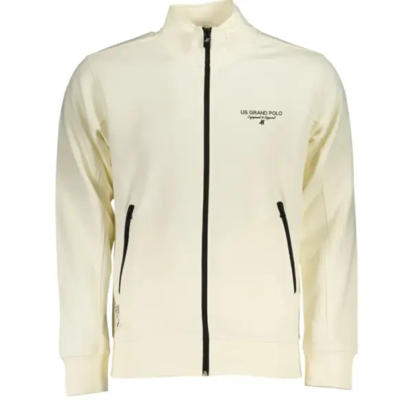 U.S.Grand Polo Club - Ανδρική Ζακέτα Με Λογότυπο USF897-WHITE Λευκό