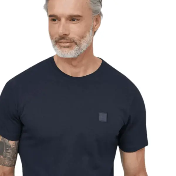 Hugo Boss - Ανδρικό T-shirt Orange San Jared-C Tales 50508584-404 Μπλε Σκούρο 50508584-404
