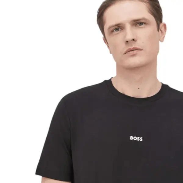 Hugo Boss - Ανδρικό T-shirt Tchup Relaxed Fit 50473278-001 Μαύρο 50473278-001