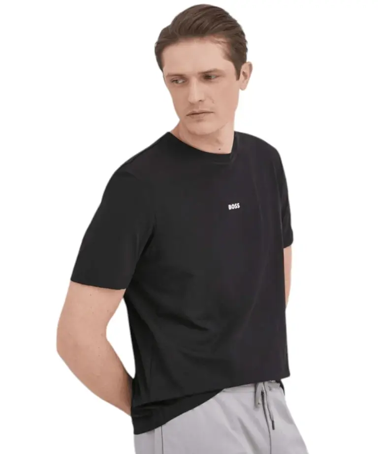 Hugo Boss - Ανδρικό T-shirt Tchup Relaxed Fit 50473278-001 Μαύρο