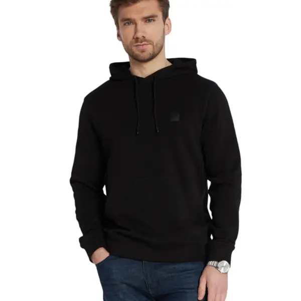 Hugo Boss - Ανδρικό Φούτερ Με Κουκούλα Wetalk 50509314-001 Μαύρο