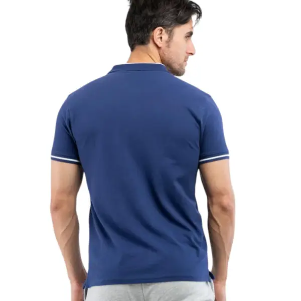 Cavalli Class - Ανδρική Μπλούζα Κοντομάνικη Polo Πικέ TXT64RKB002-04551 Μπλε TXT64RKB002-04551