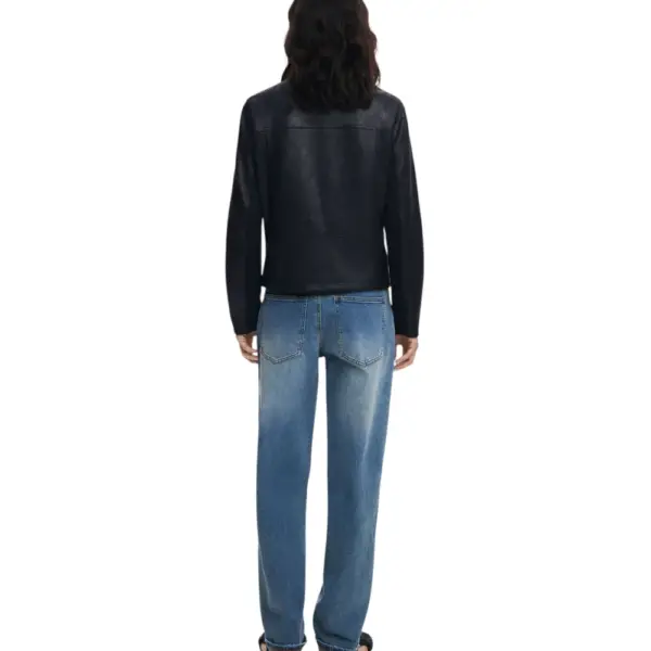 Desigual - Γυναικείο Δερμάτινο Μπουφάν Chaq_Basic Basic Fit 25WWEW43-2000 Μαύρο 25WWEW43-2000