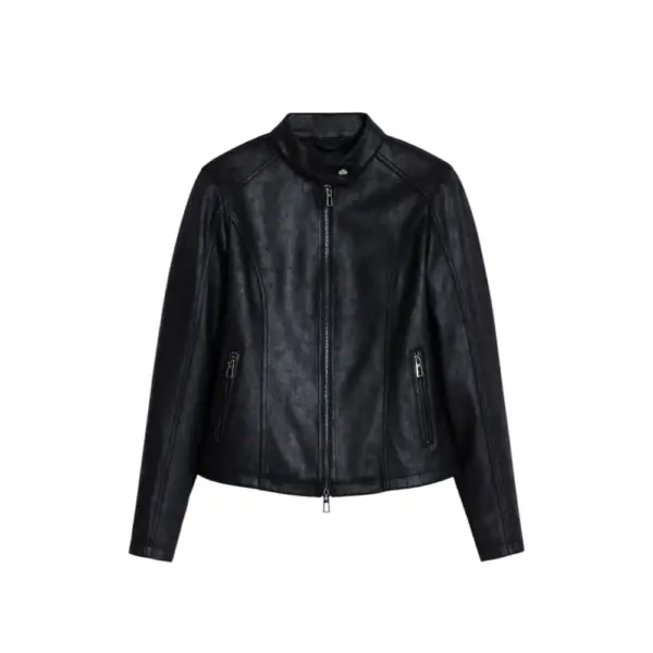 Desigual - Γυναικείο Δερμάτινο Μπουφάν Chaq_Basic Basic Fit 25WWEW43-2000 Μαύρο 25WWEW43-2000