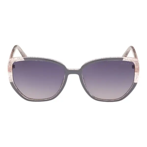 Guess - Γυναικεία Γυαλιά Ηλίου GU7882S-20B με Γκρι Κοκκάλινο Σκελετό και Μωβ Φακό