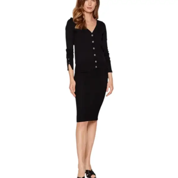 Guess - Γυναικεία Ζακέτα Zena Regular Fit W2YR33Z2V62-JBLK Μαύρο W2YR33Z2V62-JBLK