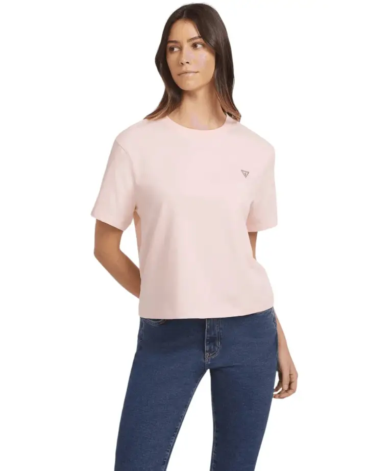 Guess - Γυναικείο T-Shirt Boxy Fit W4YI05K8HM0-G6R4 Ροζ