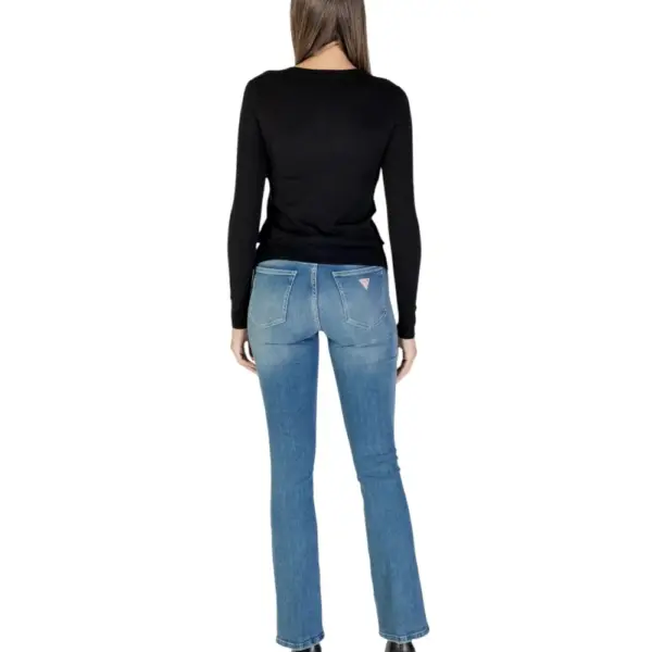 Guess - Γυναικείο Πουλόβερ Ls Vn Saylor Logo Slim Fit W5BR41Z2NQ2-JBLK Μαύρο W5BR41Z2NQ2-JBLK