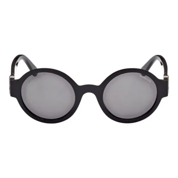 Moncler - Γυναικεία Γυαλιά Ηλίου ML0243S-01A με Μαύρο Κοκκάλινο Σκελετό και Γκρι Ντεγκραντέ