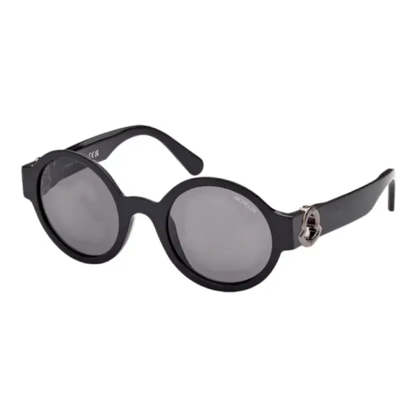 Moncler - Γυναικεία Γυαλιά Ηλίου ML0243S-01A με Μαύρο Κοκκάλινο Σκελετό και Γκρι Ντεγκραντέ ML0243S-01A