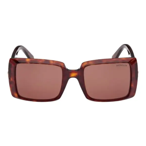 Moncler - Γυναικεία Γυαλιά Ηλίου ML0244S-52E με Καφέ Ταρταρούγα Κοκκάλινο Σκελετό και Καφέ Φακό