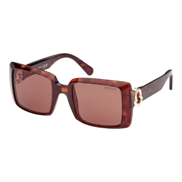 Moncler - Γυναικεία Γυαλιά Ηλίου ML0244S-52E με Καφέ Ταρταρούγα Κοκκάλινο Σκελετό και Καφέ Φακό ML0244S-52E