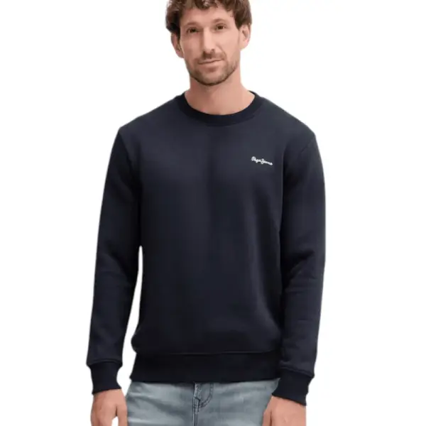Pepe Jeans - Ανδρικό Φούτερ Crew Neck Logo PM5800013-594 Μπλε Σκούρο