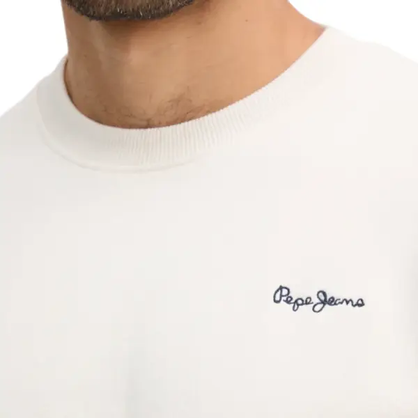 Pepe Jeans - Ανδρικό Φούτερ Crew Neck Logo PM5800013-804 Εκρού PM5800013-804