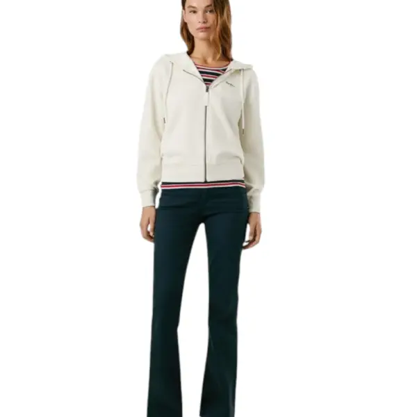 Pepe Jeans - Γυναικεία Ζακέτα Φούτερ Hoodie With Zip PL5800028-805 Εκρού PL5800028-805
