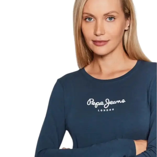 Pepe Jeans - Γυναικεία Μπλούζα Long Sleeve New Virginia Ssn PL505203-595 Μπλε Σκούρο PL505203-595