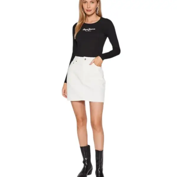 Pepe Jeans - Γυναικεία Μπλούζα Long Sleeve New Virginia Ssn PL505203-999 Μαύρο PL505203-999