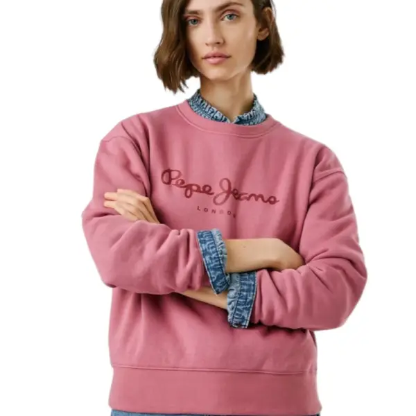 Pepe Jeans - Γυναικείο Φούτερ Crew Neck Logo PL5800002-333 Ροζ PL5800002-333