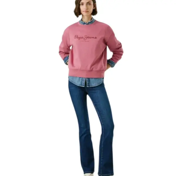 Pepe Jeans - Γυναικείο Φούτερ Crew Neck Logo PL5800002-333 Ροζ PL5800002-333