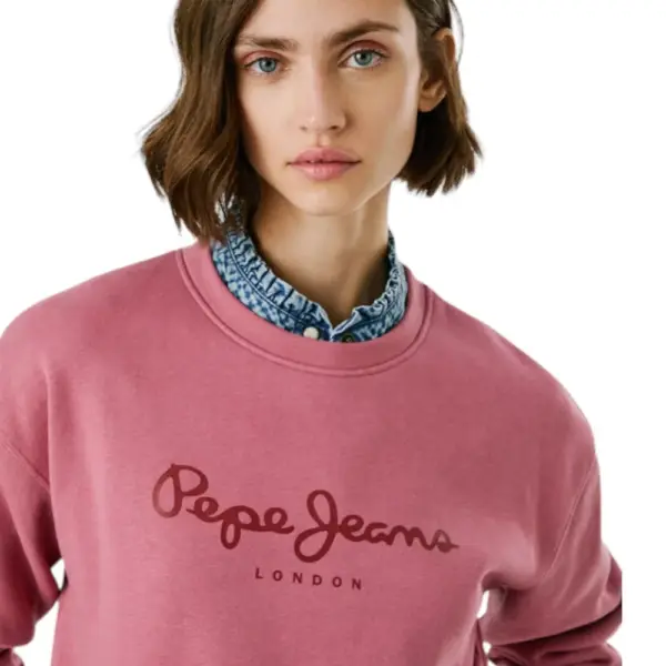 Pepe Jeans - Γυναικείο Φούτερ Crew Neck Logo PL5800002-333 Ροζ PL5800002-333