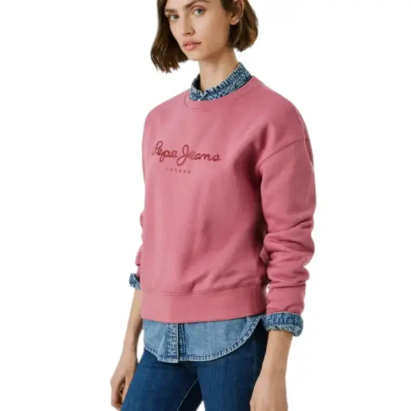 Pepe Jeans - Γυναικείο Φούτερ Crew Neck Logo PL5800002-333 Ροζ PL5800002-333