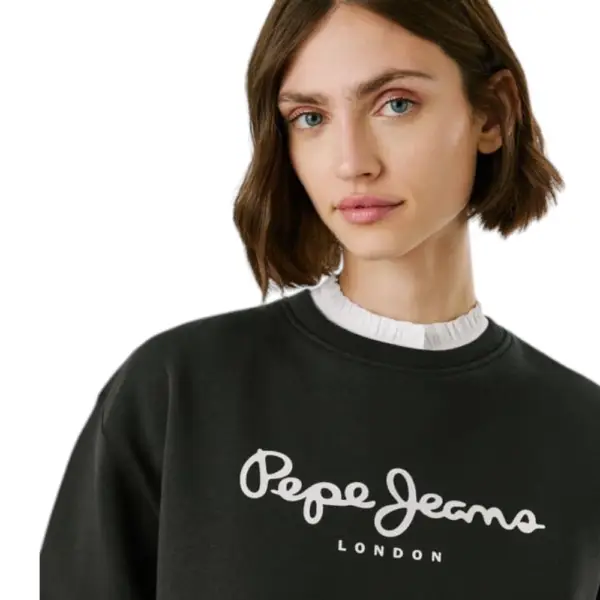Pepe Jeans - Γυναικείο Φούτερ Crew Neck Logo PL5800002-999 Μαύρο PL5800002-999