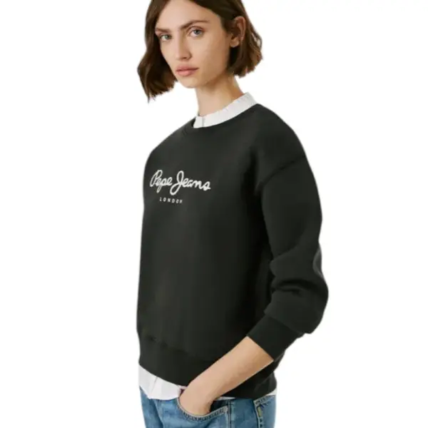 Pepe Jeans - Γυναικείο Φούτερ Crew Neck Logo PL5800002-999 Μαύρο PL5800002-999