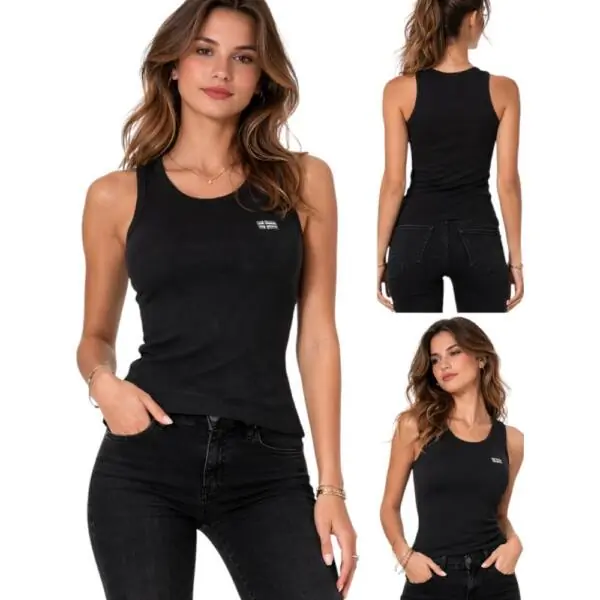 Norway Nautical School - Γυναικείο T-shirt Αμάνικο Rib 856220-BLACK Μαύρο 856220-BLACK