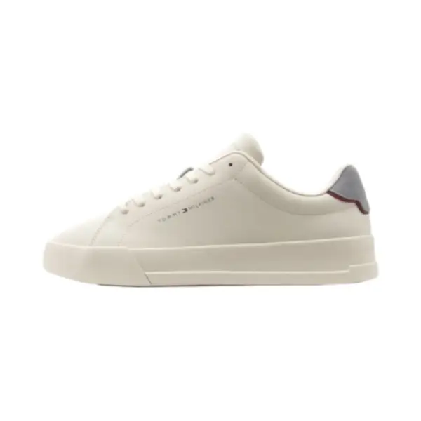Tommy Hilfiger - Ανδρικά Sneakers Th Court Lth Detail Ess FM0FM05367-0F4 Μπεζ FM0FM05367-0F4