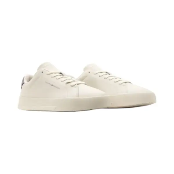 Tommy Hilfiger - Ανδρικά Sneakers Th Court Lth Detail Ess FM0FM05367-0F4 Μπεζ FM0FM05367-0F4